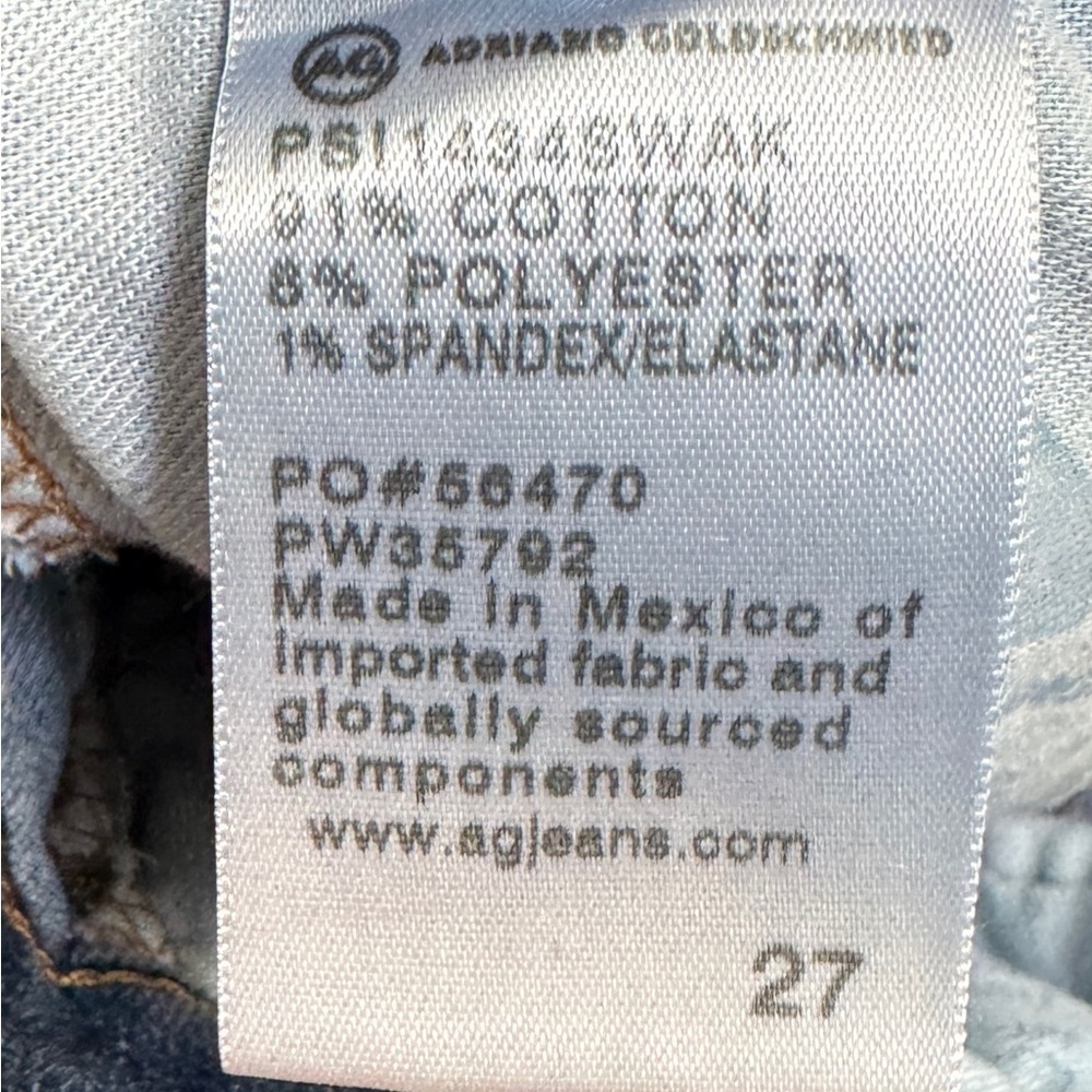 AG Adriano Goldschmied The Prima Cigarette Leg Mid Rise Skinny Jeans 27 - Picture 4 of 7